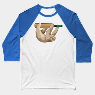 Sloth at Cricket with Cricket bat Baseball T-Shirt